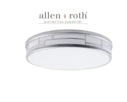 Allen + Roth Daphne 1 -Light 19-in Satin Nickel Integrated LED Flush Mount Light ENERGY STAR Certified