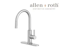 Allen And Roth Harlow Spot Free Stainless Steel Single Handle Deck-mount Pull-down Kitchen Faucet with Sprayer