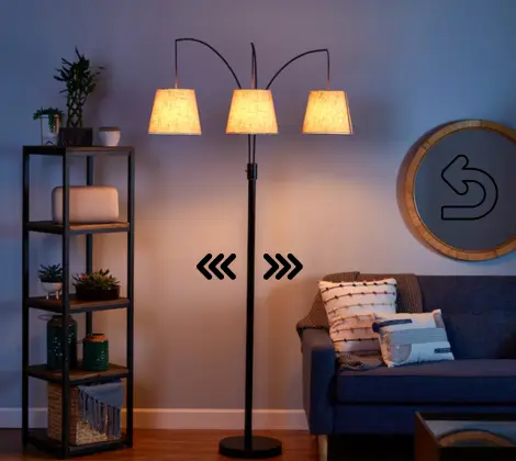 allen and roth 3 light arc floor lamp