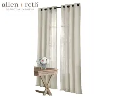Allen + Roth 84-Inch Ivory Light Filtering Curtain Panel with Grommets