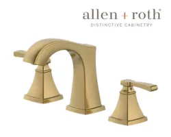 Allen + Roth Chesler Brushed Gold Widespread Bathroom Faucet